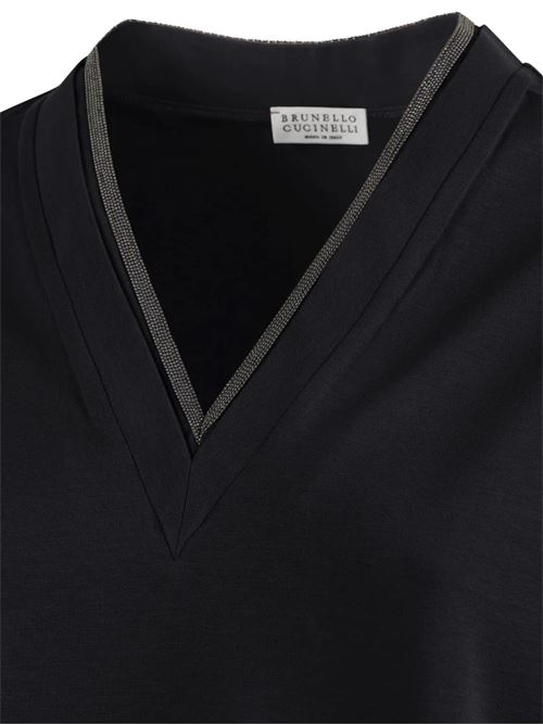 T-shirt con dettaglio Monile BRUNELLO CUCINELLI | M0T18BD222C101